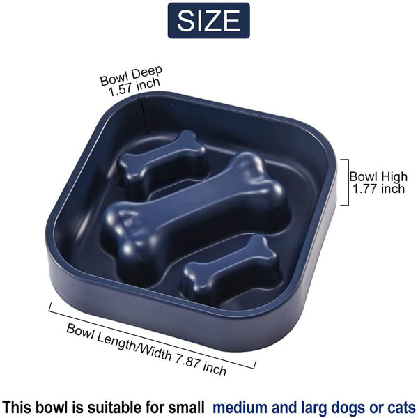 Glaustoncn Slow Feeder Dog Bowl Fun Dog Bowls Slow Eating AntiGulping